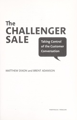 Cover of The Challenger Sale by Matthew Dixon